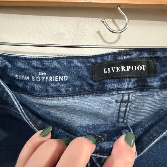 Liverpool Dark Blue The Slim Boyfriend Ankle Jeans. Size 16W - Picture 4 of 7